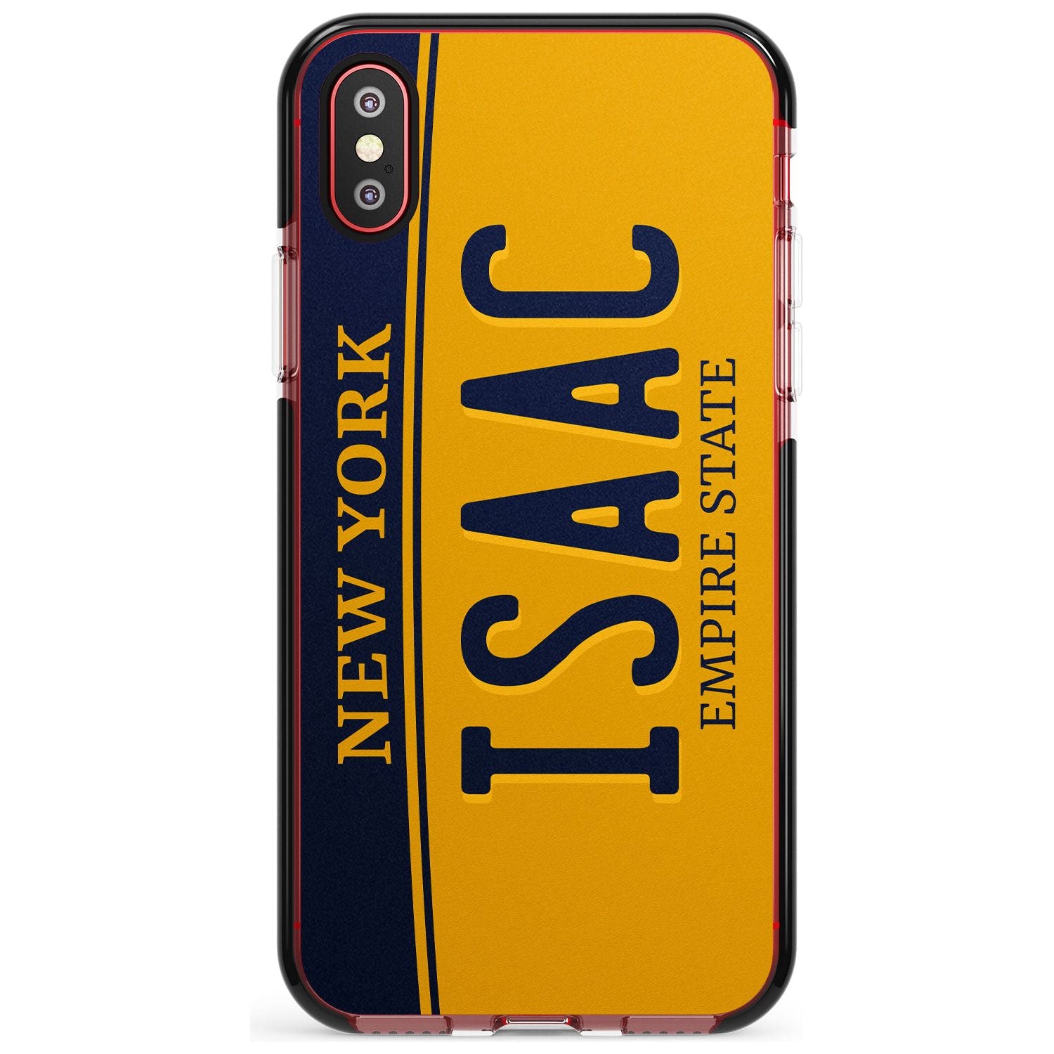 New York License Plate Pink Fade Impact Phone Case for iPhone X XS Max XR