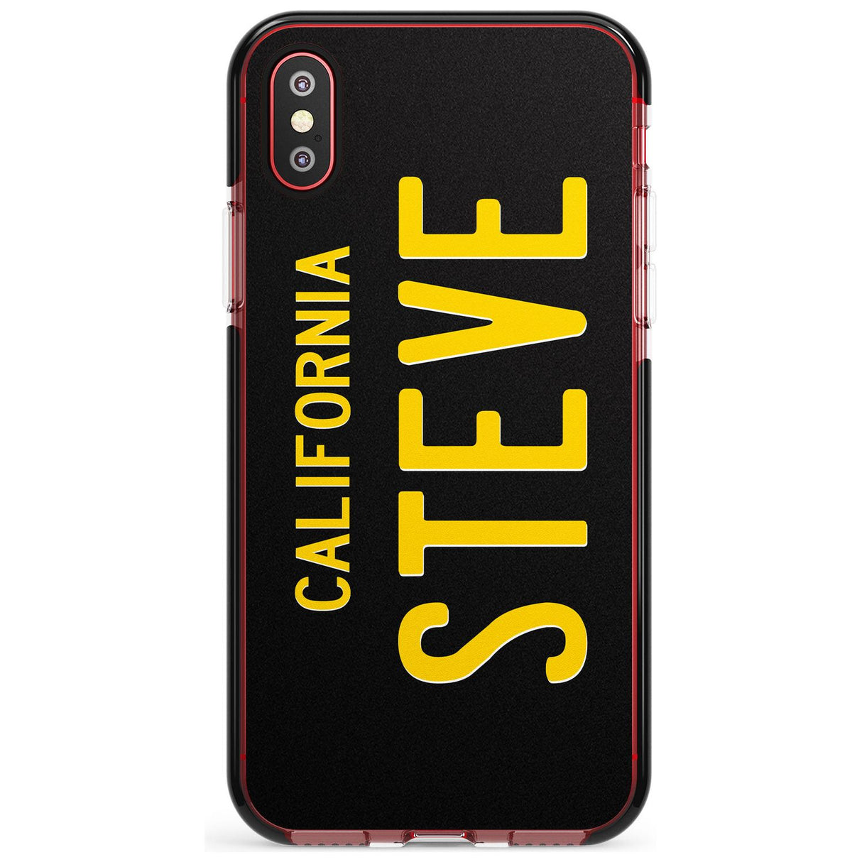 Vintage California License Plate Pink Fade Impact Phone Case for iPhone X XS Max XR