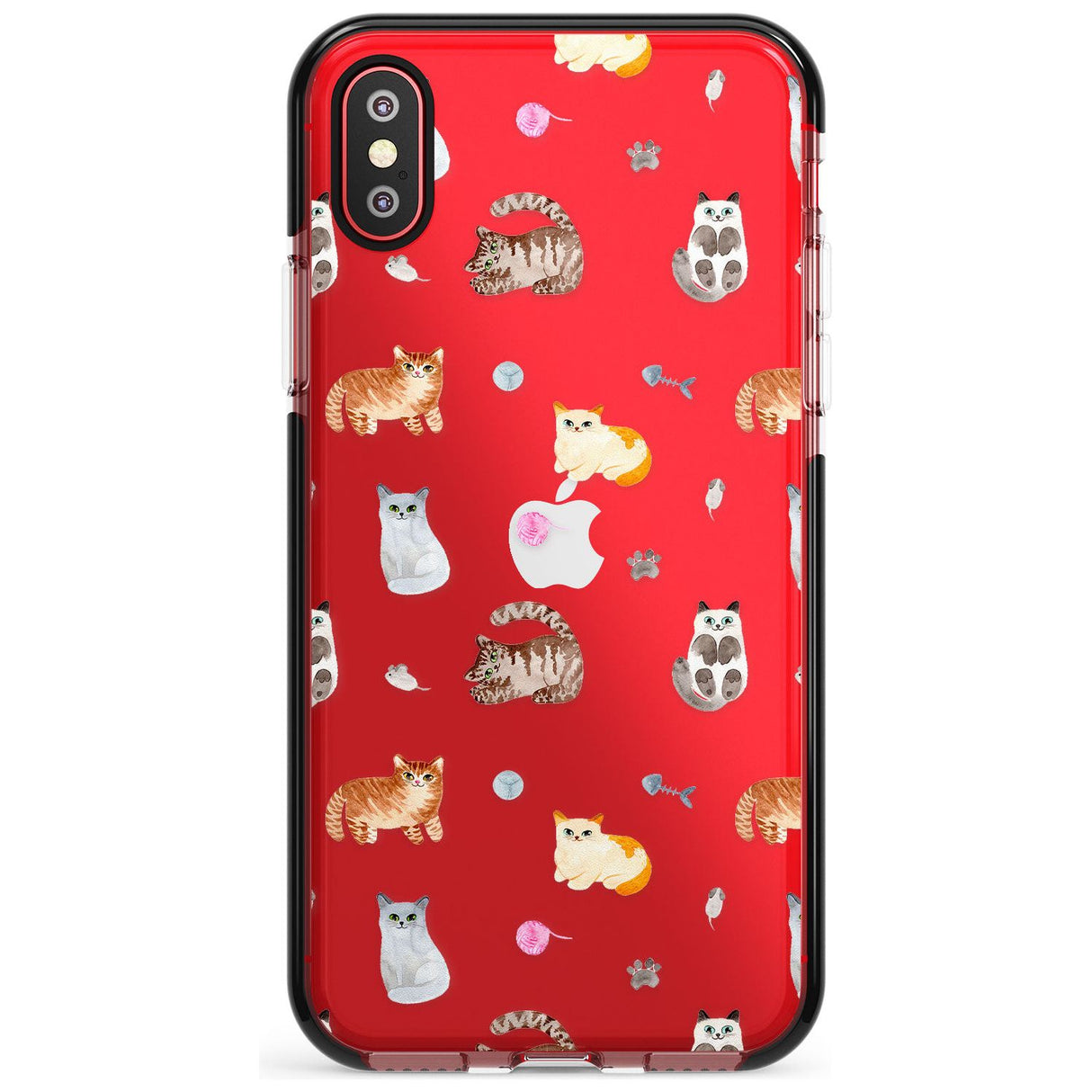 Cats with Toys - Clear Pink Fade Impact Phone Case for iPhone X XS Max XR