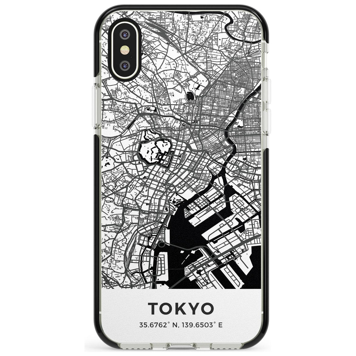 Map of Tokyo, Japan Black Impact Phone Case for iPhone X XS Max XR