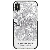 Map of Manchester, England Black Impact Phone Case for iPhone X XS Max XR