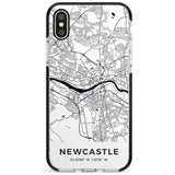 Map of Newcastle, England Black Impact Phone Case for iPhone X XS Max XR