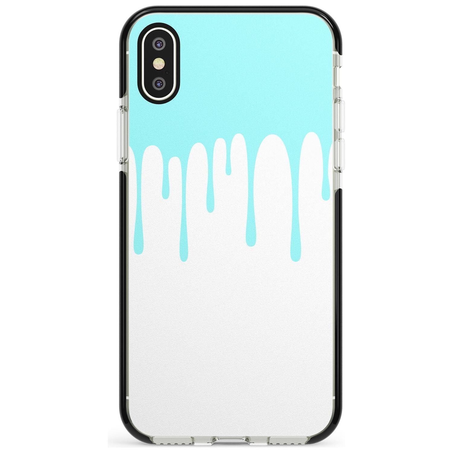 Melted Effect: Teal & White iPhone Case Black Impact Phone Case Warehouse X XS Max XR