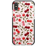 Fruity & Fun Patterns Cherries Phone Case iPhone X / iPhone XS / Black Impact Case,iPhone XR / Black Impact Case,iPhone XS MAX / Black Impact Case Blanc Space