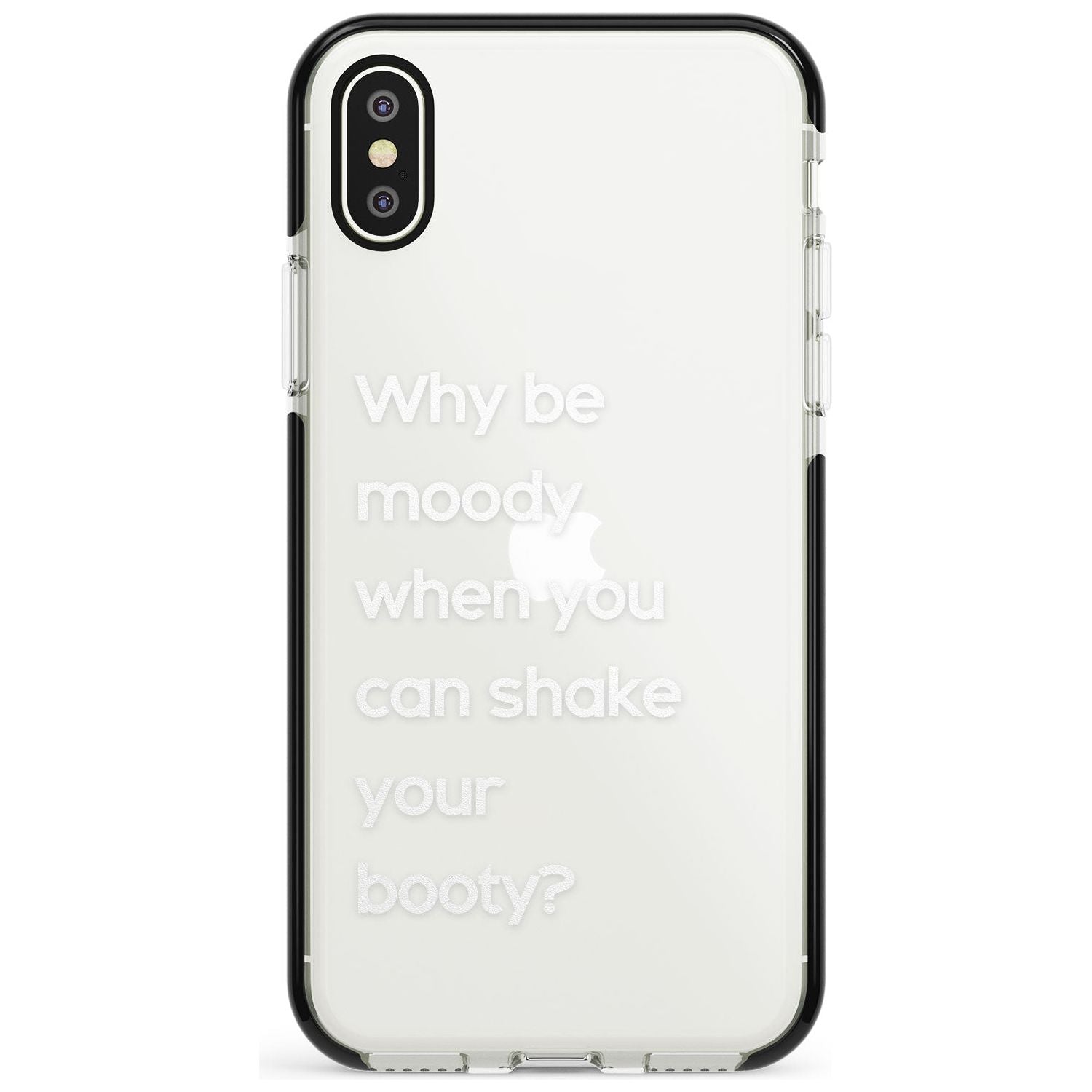 Why be moody? (White) Pink Fade Impact Phone Case for iPhone X XS Max XR