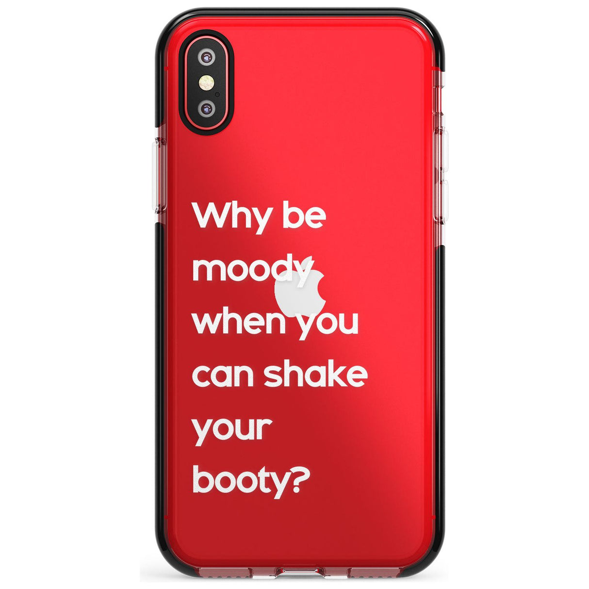 Why be moody? (White) Pink Fade Impact Phone Case for iPhone X XS Max XR