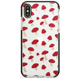 Magical Mushrooms Pattern Black Impact Phone Case for iPhone X XS Max XR