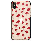 Magical Mushrooms Pattern Black Impact Phone Case for iPhone X XS Max XR