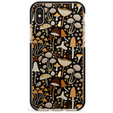 Sentimental Mushrooms Pattern Black Impact Phone Case for iPhone X XS Max XR