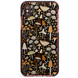 Sentimental Mushrooms Pattern Black Impact Phone Case for iPhone X XS Max XR