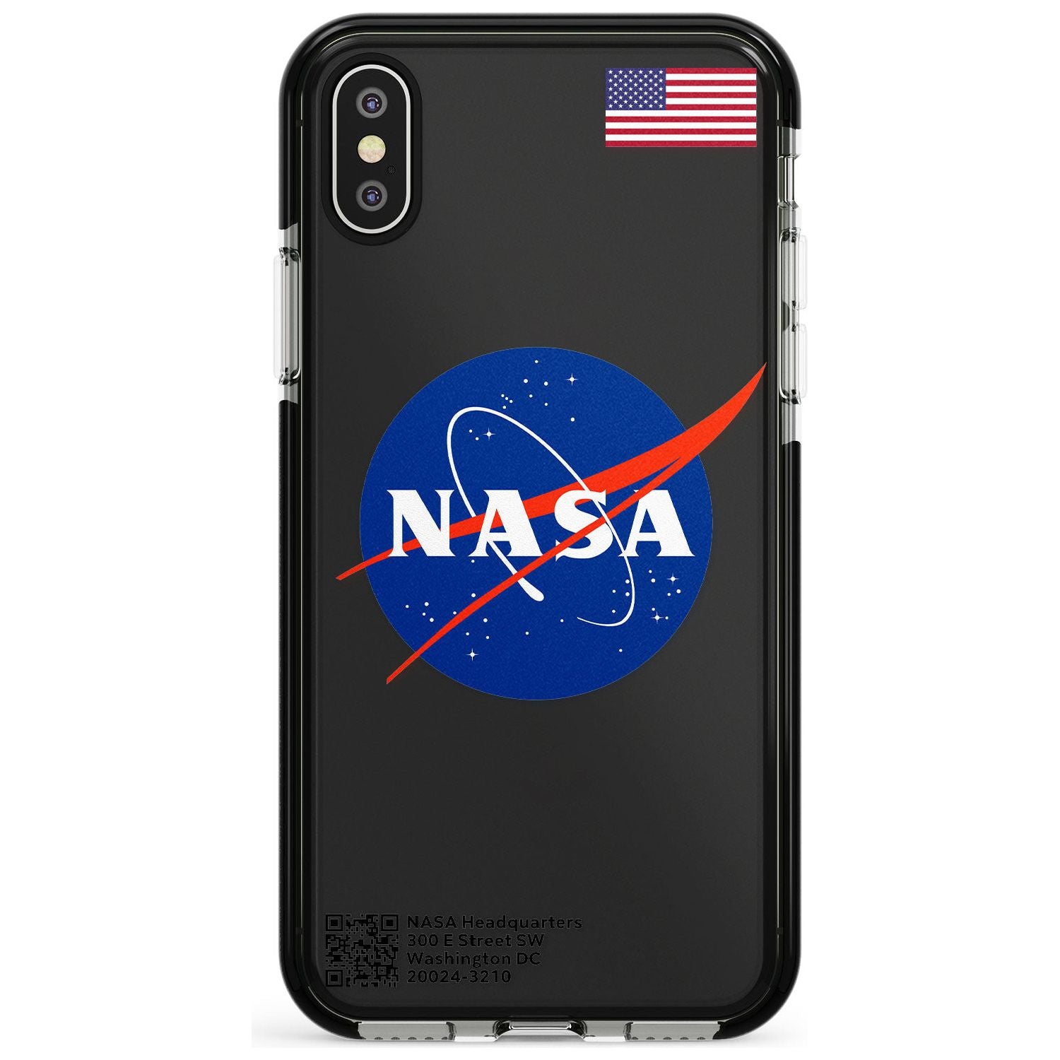 NASA Meatball Black Impact Phone Case for iPhone X XS Max XR
