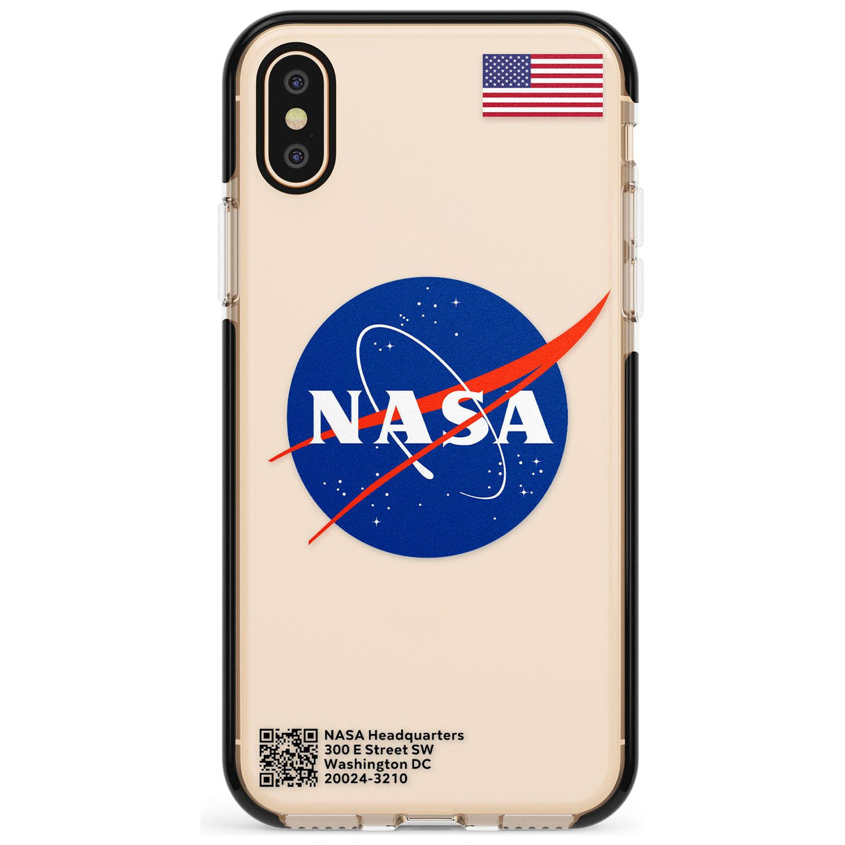 NASA Meatball Black Impact Phone Case for iPhone X XS Max XR