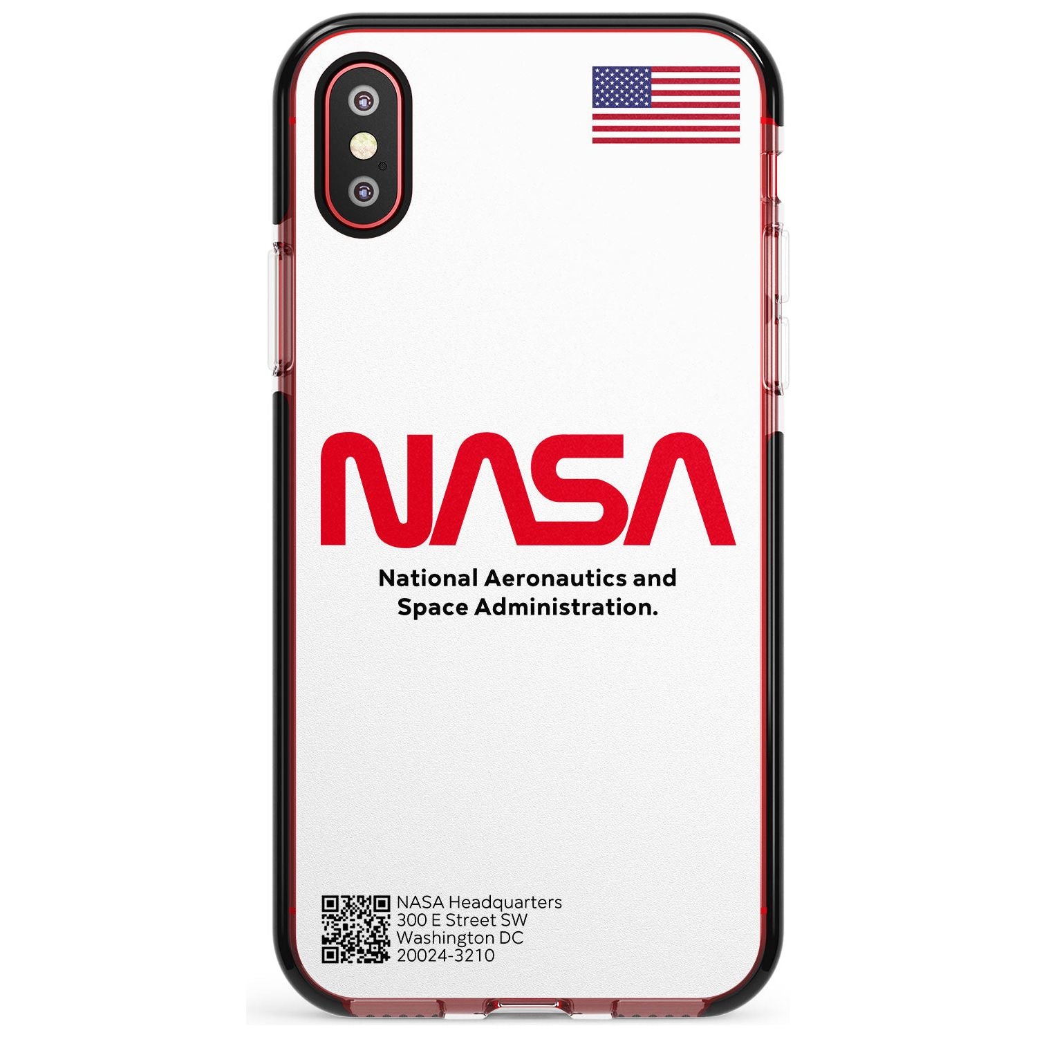 NASA The Worm Black Impact Phone Case for iPhone X XS Max XR
