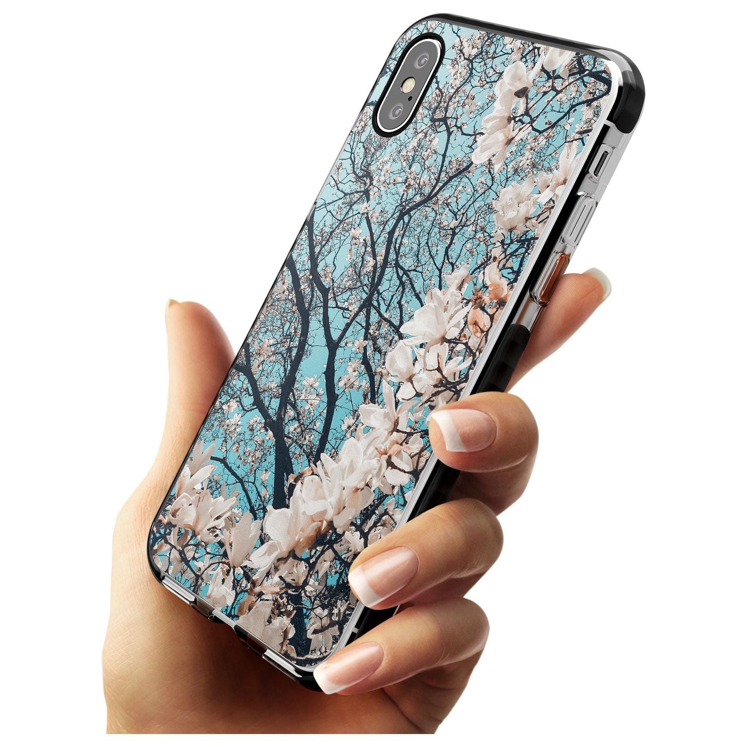 Magnolia Tree Photograph Black Impact Phone Case for iPhone X XS Max XR