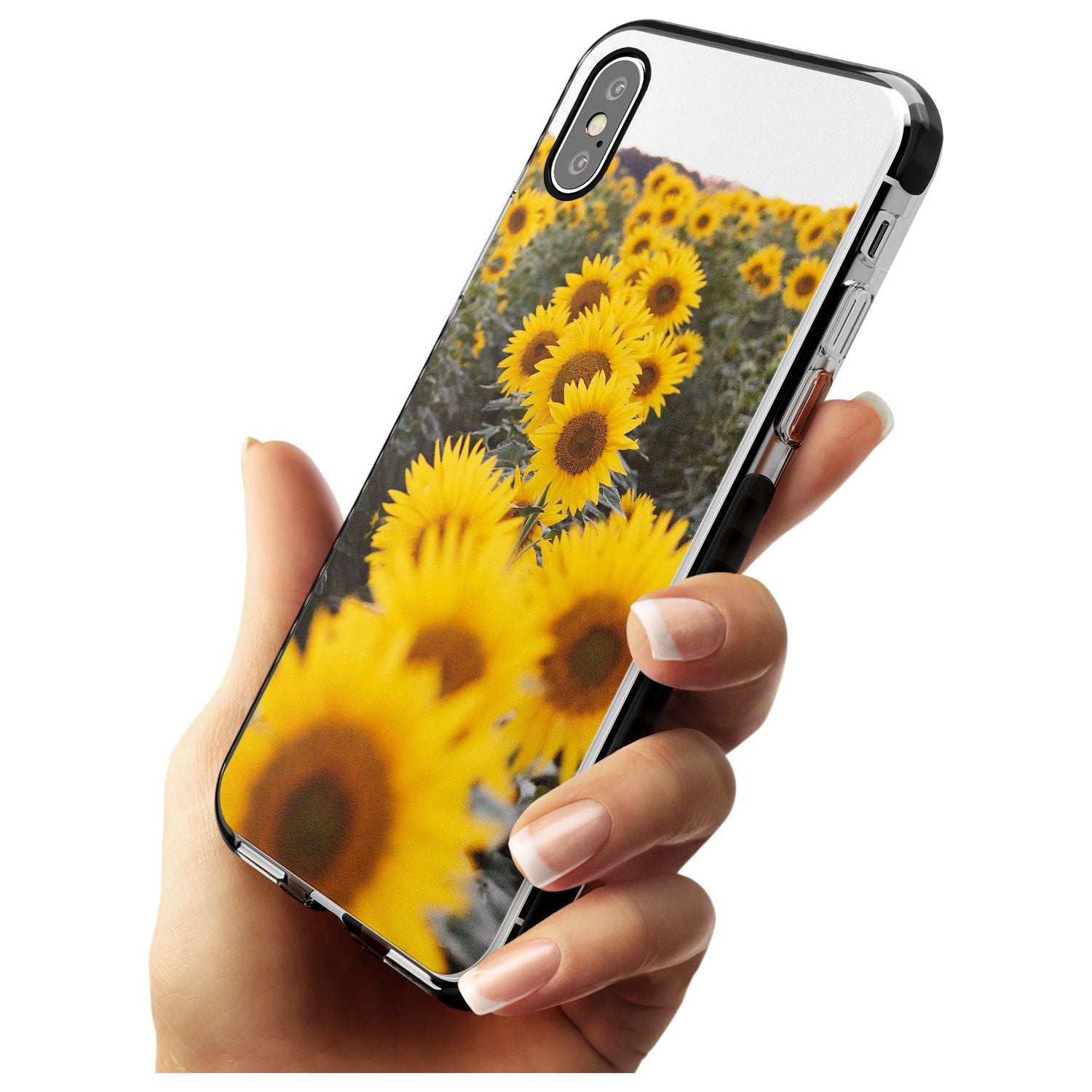 Sunflower Field Photograph Black Impact Phone Case for iPhone X XS Max XR