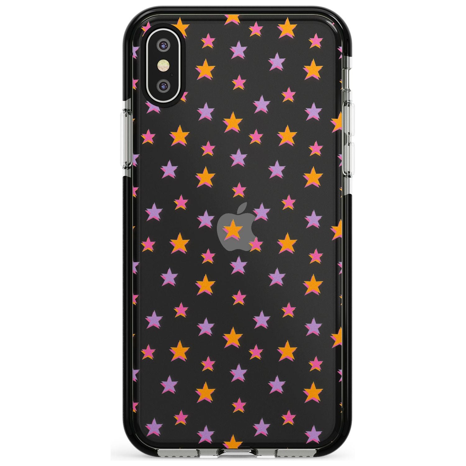 Spangling Stars Pattern Black Impact Phone Case for iPhone X XS Max XR