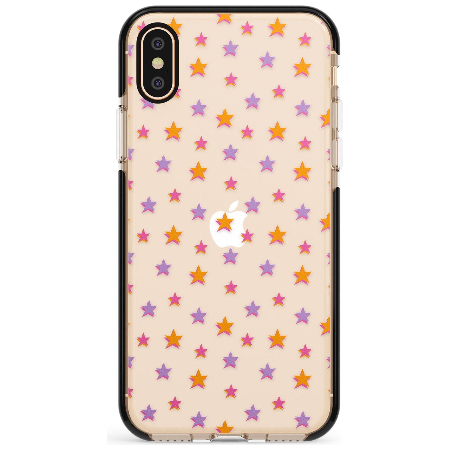 Spangling Stars Pattern Black Impact Phone Case for iPhone X XS Max XR