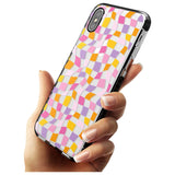 Wonky Squares Pattern Black Impact Phone Case for iPhone X XS Max XR