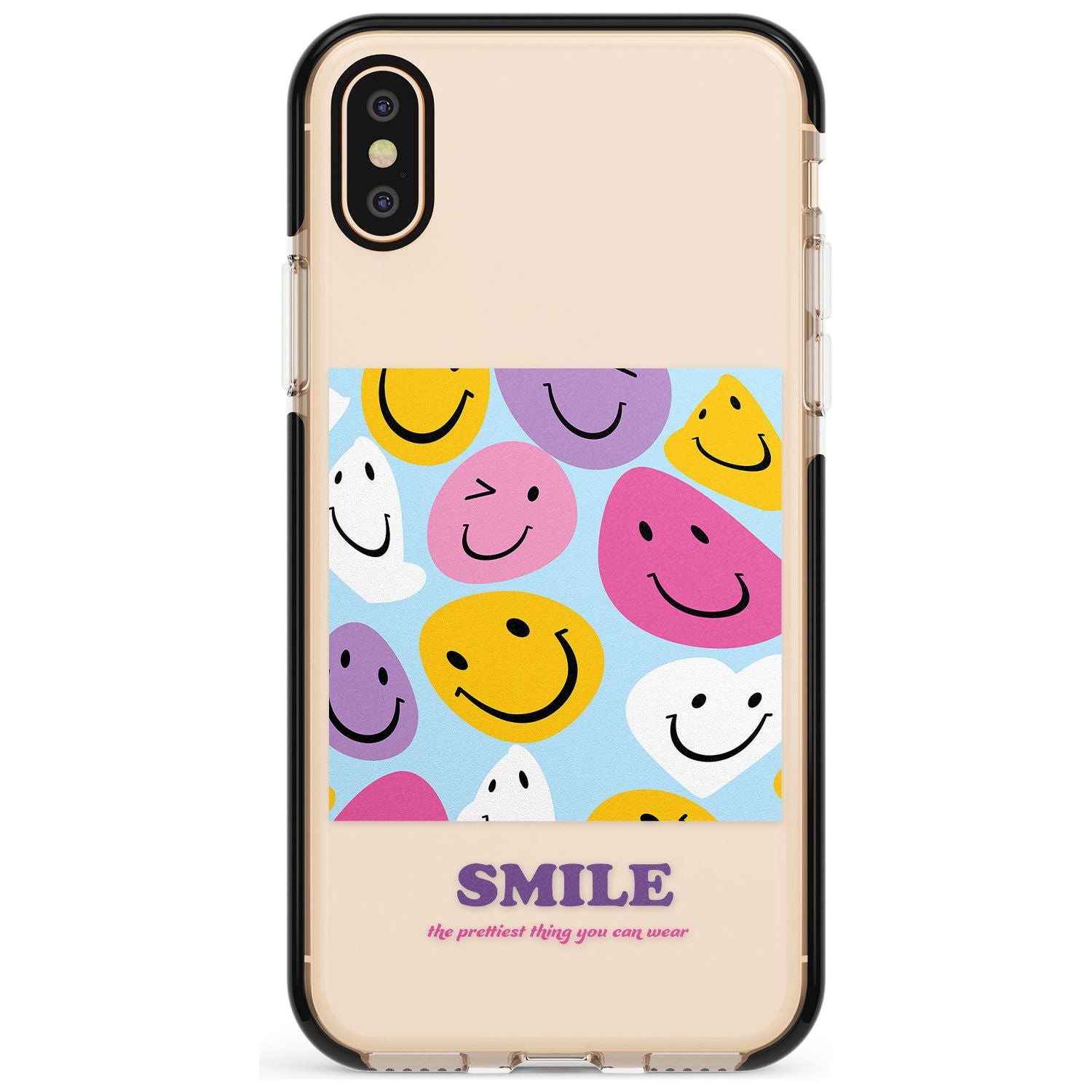 A Smile Black Impact Phone Case for iPhone X XS Max XR