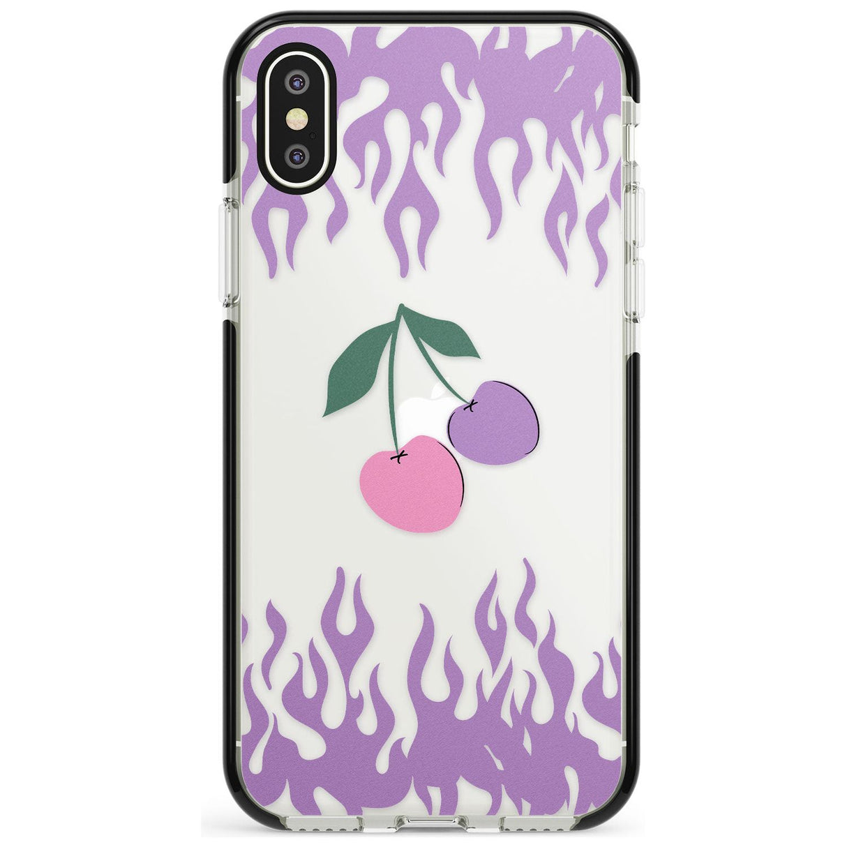 Cherries n' Flames Black Impact Phone Case for iPhone X XS Max XR