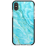 Bright Blue Onyx Marble Texture Pink Fade Impact Phone Case for iPhone X XS Max XR