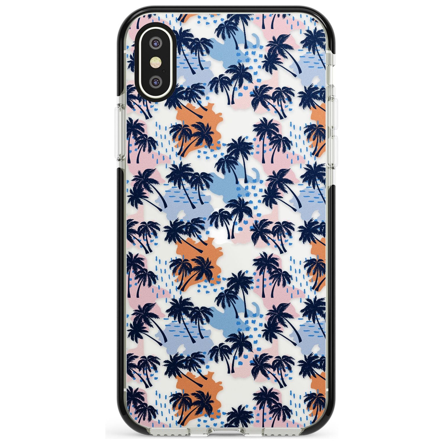 Summer Palm Trees (Clear) Pink Fade Impact Phone Case for iPhone X XS Max XR