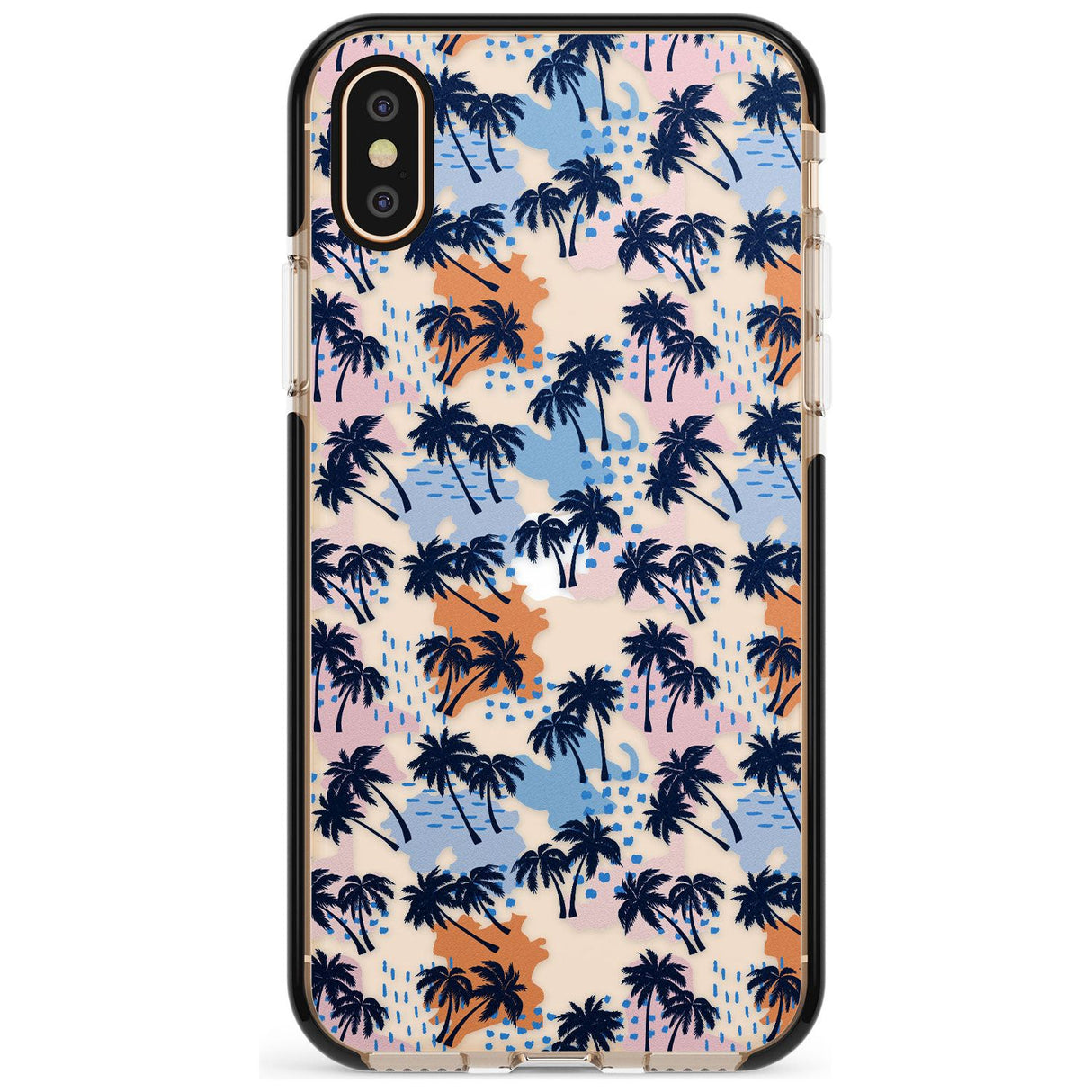 Summer Palm Trees (Clear) Pink Fade Impact Phone Case for iPhone X XS Max XR