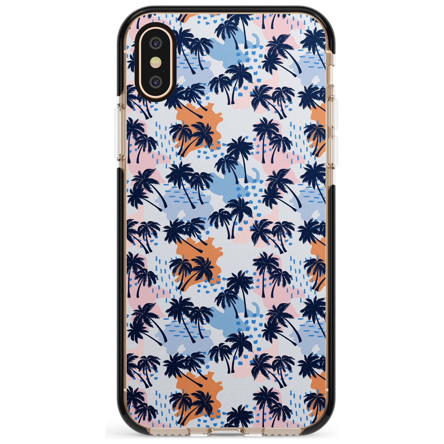 Summer Palm Trees Pink Fade Impact Phone Case for iPhone X XS Max XR