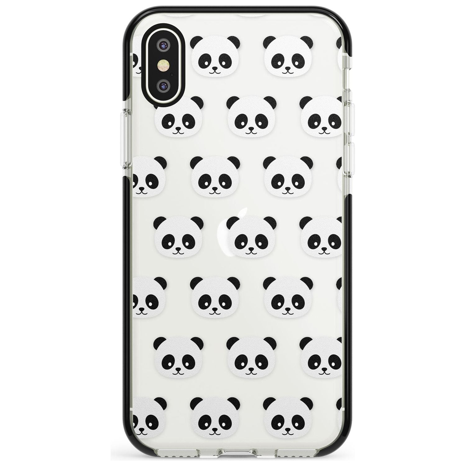 Panda Face Pattern Pink Fade Impact Phone Case for iPhone X XS Max XR