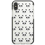 Panda Face Pattern Pink Fade Impact Phone Case for iPhone X XS Max XR