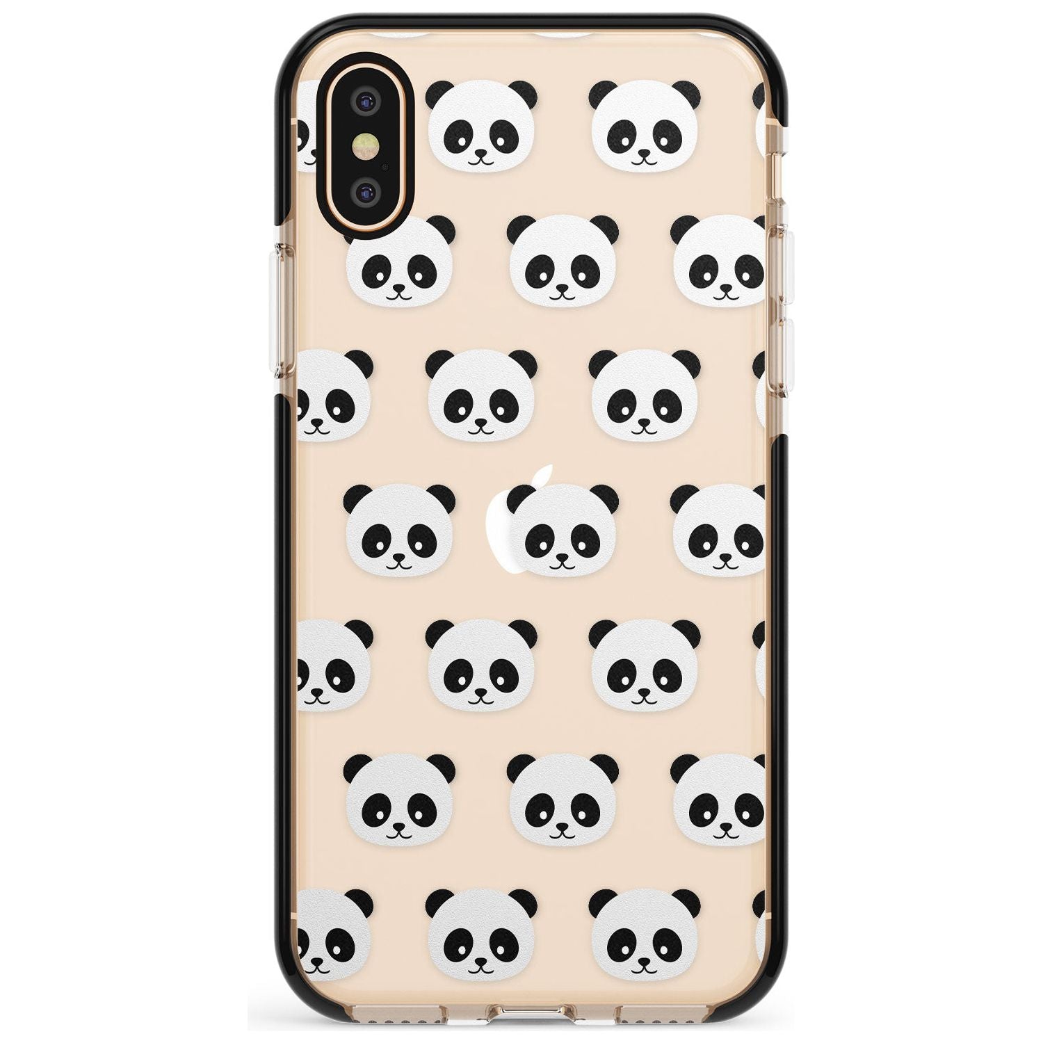 Panda Face Pattern Pink Fade Impact Phone Case for iPhone X XS Max XR