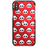 Panda Face Pattern Pink Fade Impact Phone Case for iPhone X XS Max XR