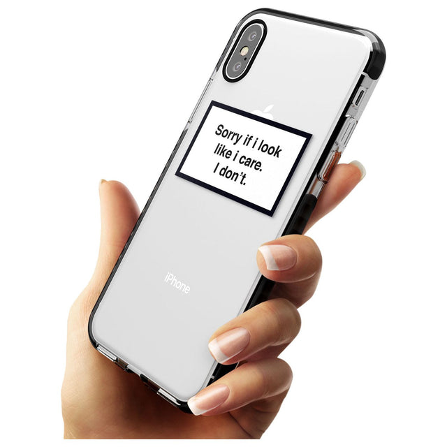 'Sorry if it looks like I care' iPhone Case   Phone Case - Case Warehouse
