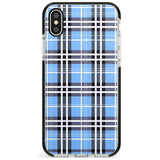 Blue Plaid iPhone Case  Black Impact Phone Case - Case Warehouse