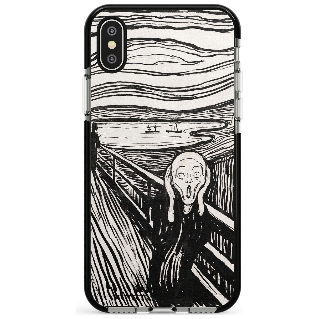 The Scream Black Impact Phone Case for iPhone X XS Max XR