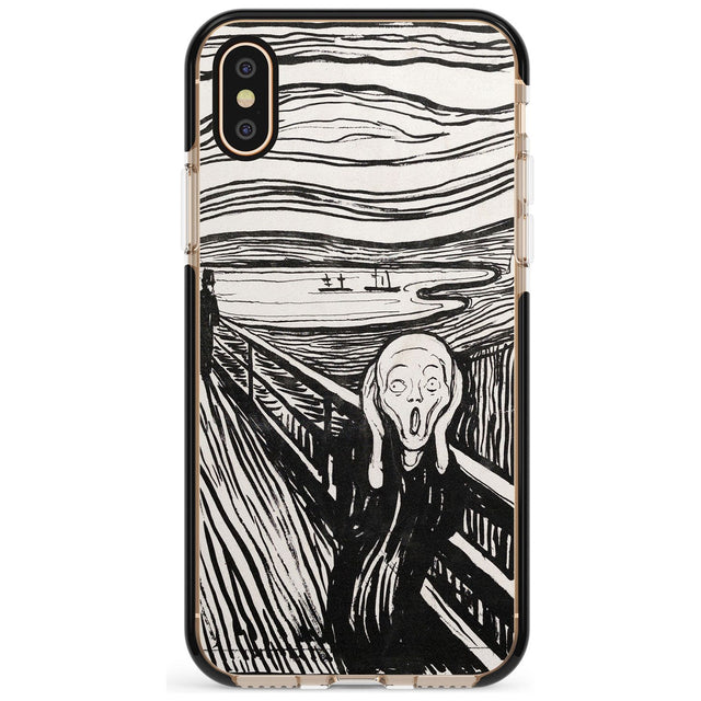 The Scream Black Impact Phone Case for iPhone X XS Max XR