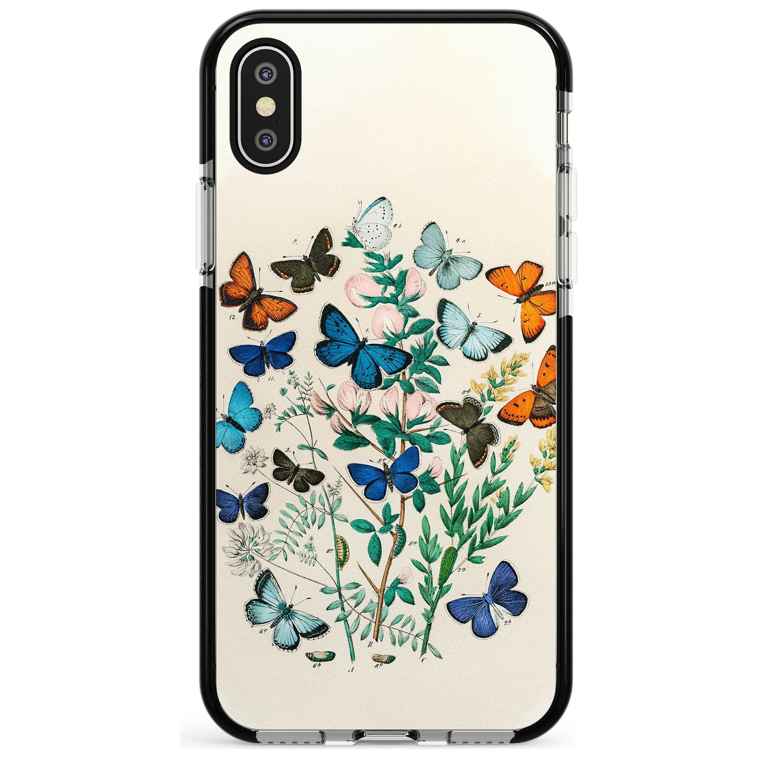 European Butterflies Black Impact Phone Case for iPhone X XS Max XR