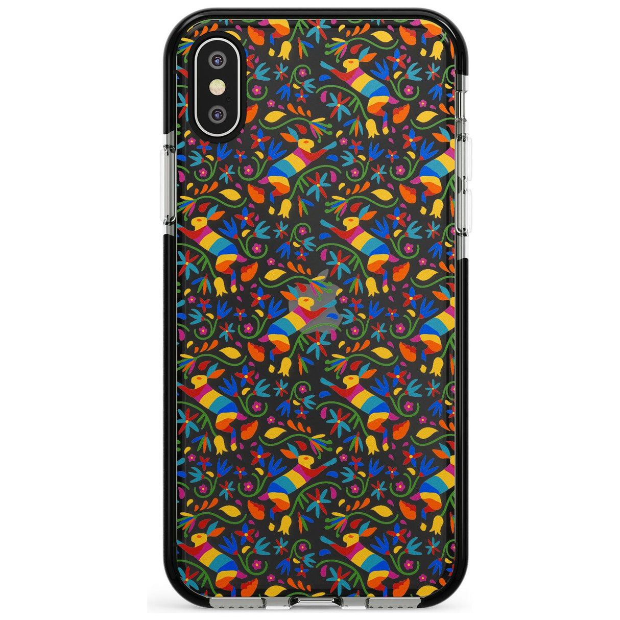 Floral Rabbit Pattern in Rainbow Pink Fade Impact Phone Case for iPhone X XS Max XR