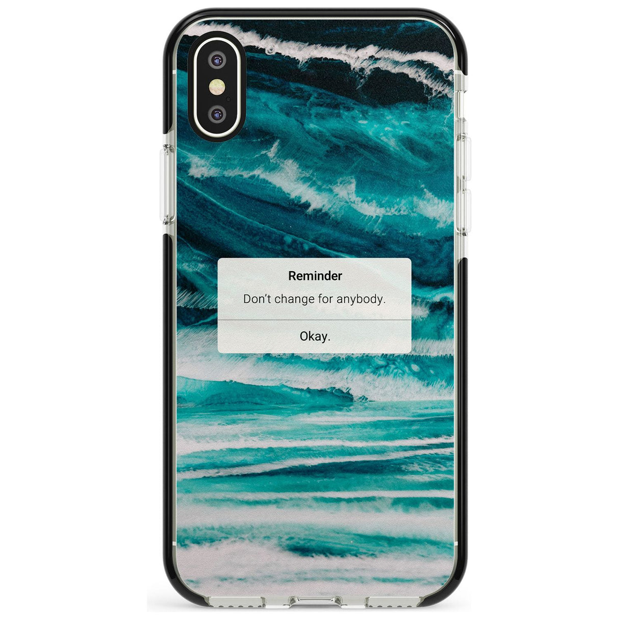 "Don't Change" iPhone Reminder Pink Fade Impact Phone Case for iPhone X XS Max XR