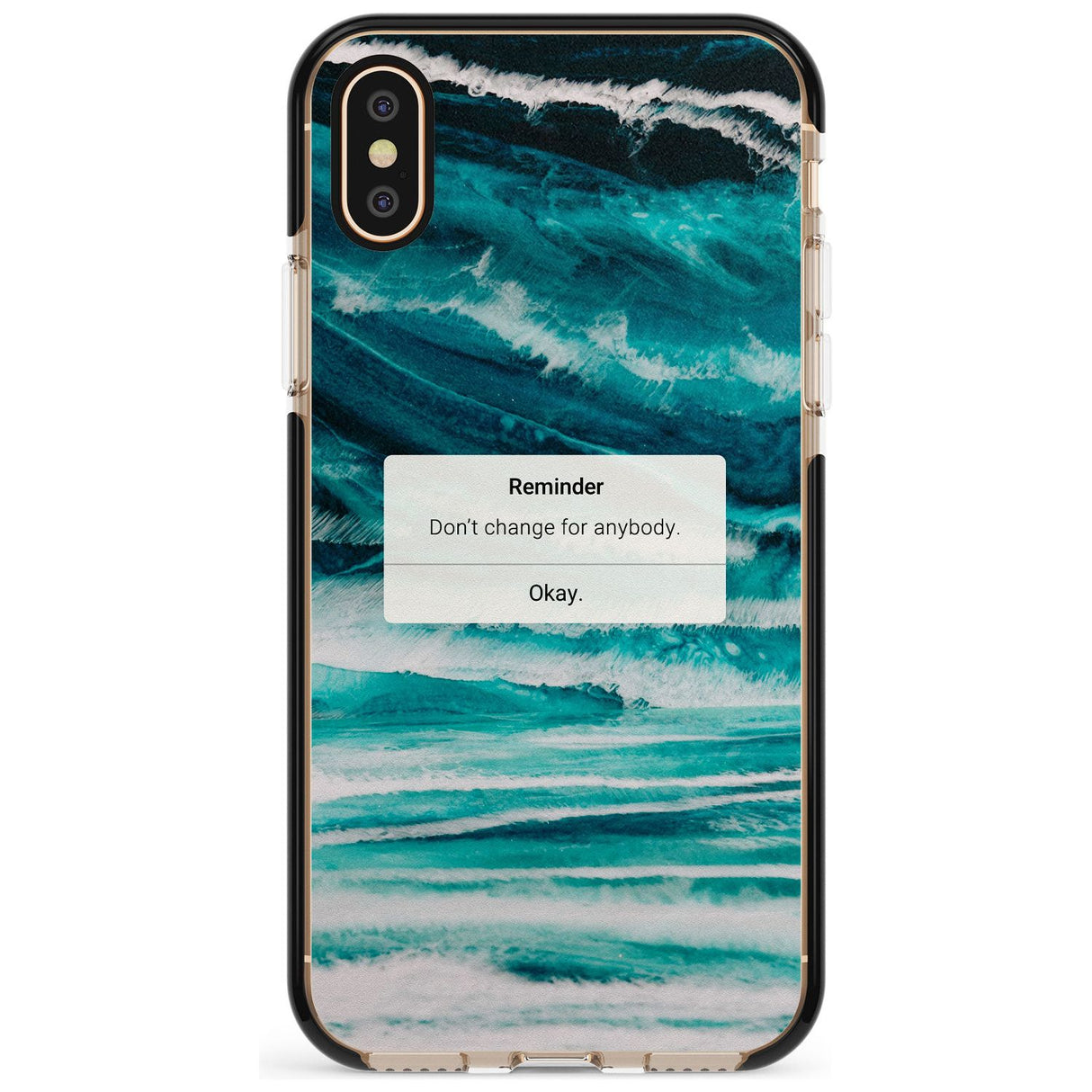 "Don't Change" iPhone Reminder Pink Fade Impact Phone Case for iPhone X XS Max XR