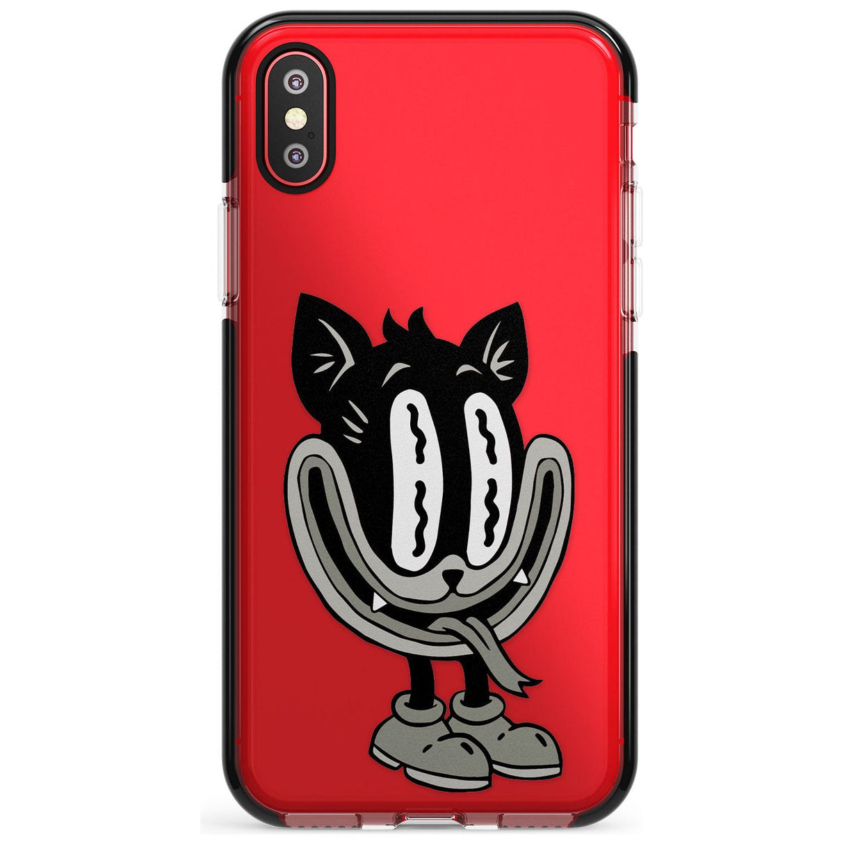 Faded Feline Black Impact Phone Case for iPhone X XS Max XR