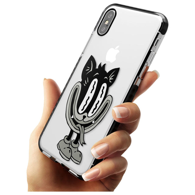 Faded Feline Black Impact Phone Case for iPhone X XS Max XR