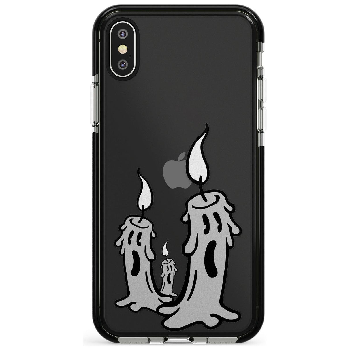 Candle Lit Black Impact Phone Case for iPhone X XS Max XR