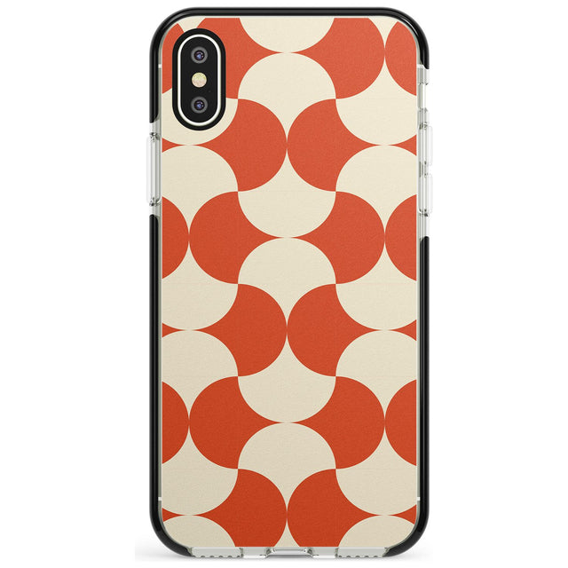 Abstract Retro Shapes: Psychedelic Pattern Pink Fade Impact Phone Case for iPhone X XS Max XR