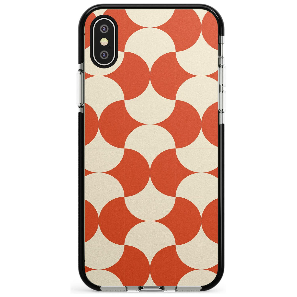 Abstract Retro Shapes: Psychedelic Pattern Pink Fade Impact Phone Case for iPhone X XS Max XR