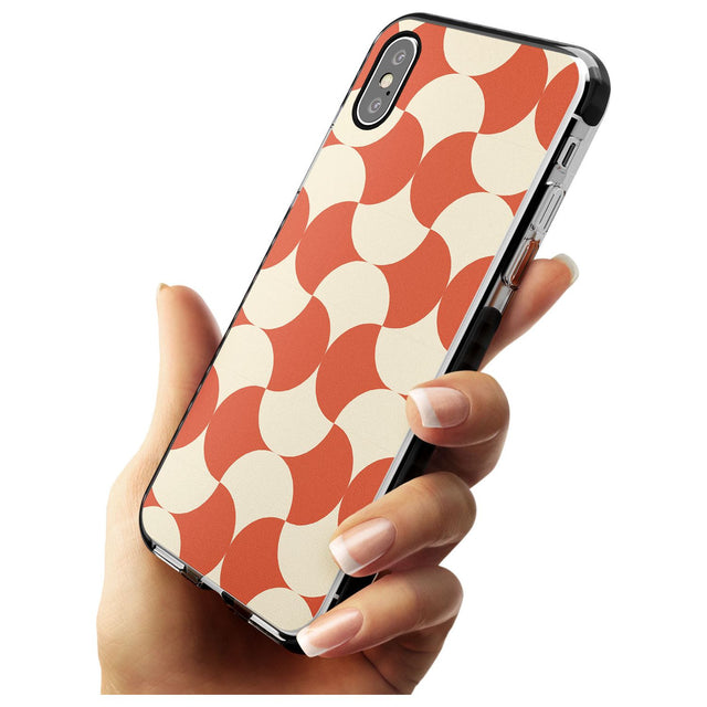 Abstract Retro Shapes: Psychedelic Pattern Pink Fade Impact Phone Case for iPhone X XS Max XR