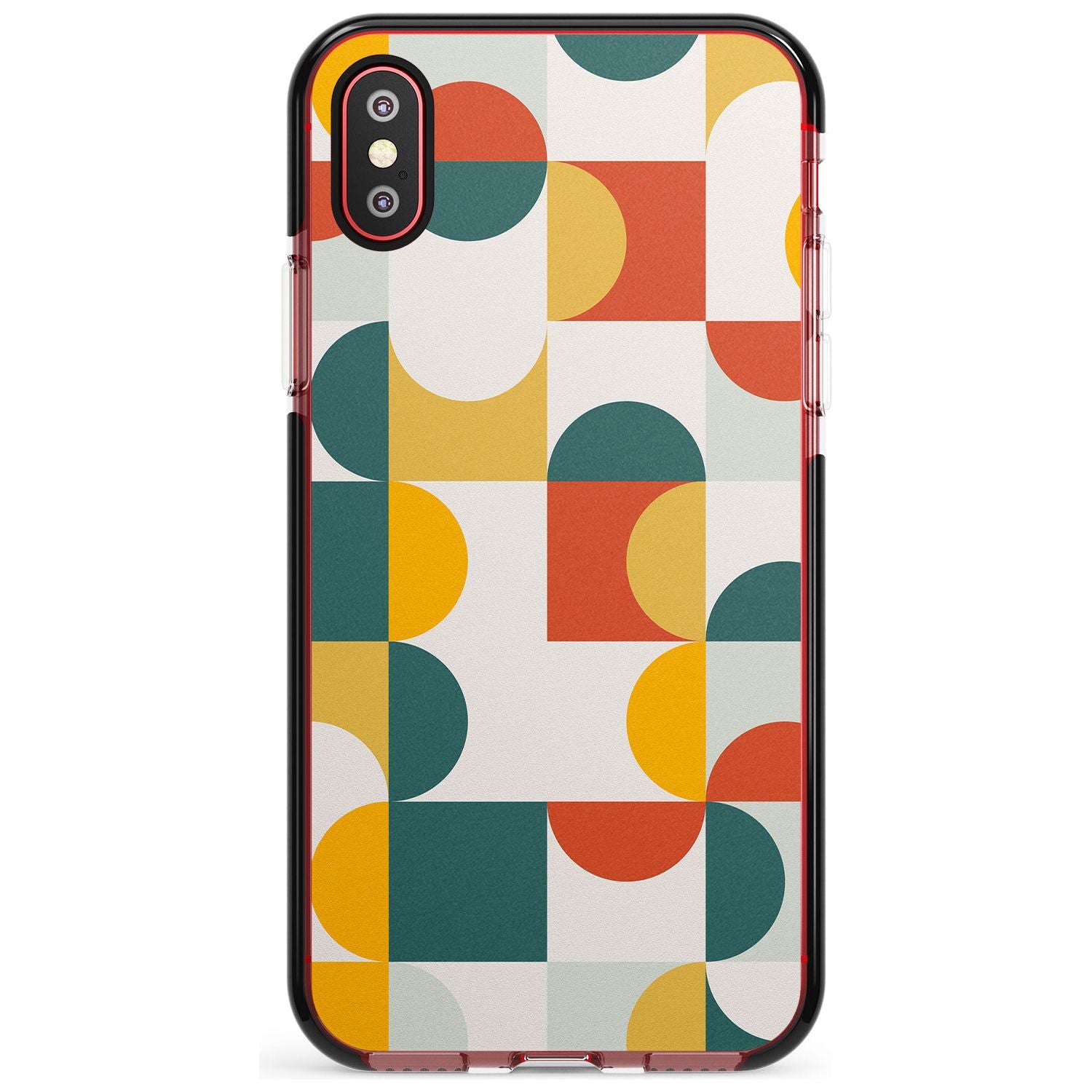 Abstract Retro Shapes: Muted Colour Mix Pink Fade Impact Phone Case for iPhone X XS Max XR