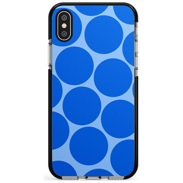 Abstract Retro Shapes: Blue Dots Pink Fade Impact Phone Case for iPhone X XS Max XR