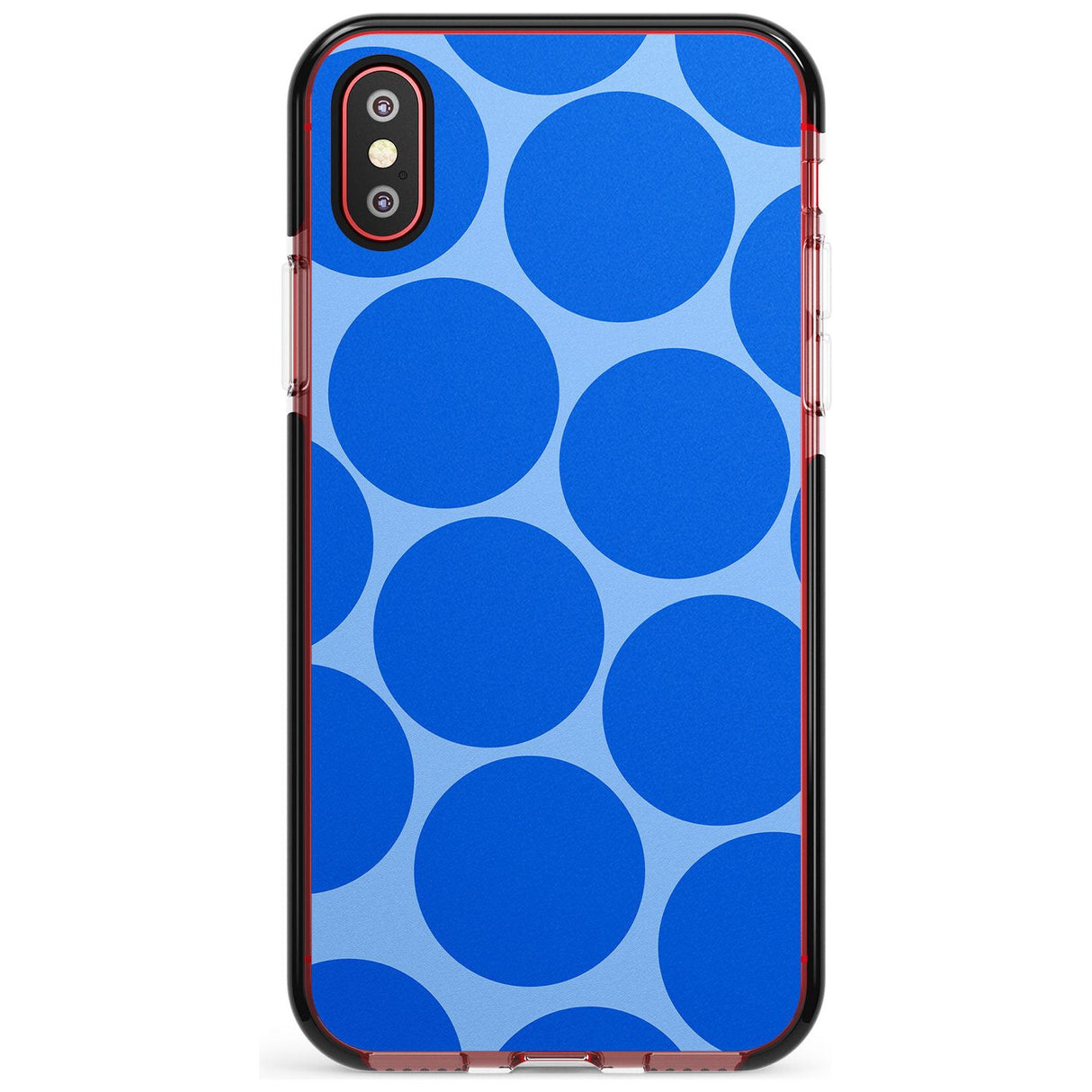 Abstract Retro Shapes: Blue Dots Pink Fade Impact Phone Case for iPhone X XS Max XR