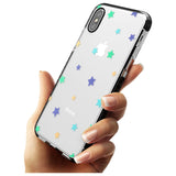 White Stars Pattern Black Impact Phone Case for iPhone X XS Max XR